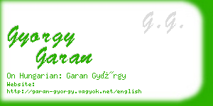 gyorgy garan business card